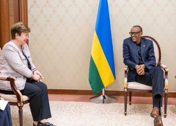 Perezida Kagame yagiranye ibiganiro n’Umuyobozi w’Ikigega Mpuzamahanga cy’Imari
