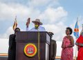 Yoweli Kaguta Museveni yongeye kurahirira Manda ye Karindwi, ibirori bititabiriwe n’umugore we urwaye